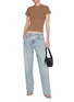 Figure View - Click To Enlarge - GOOD AMERICAN - Good 90s Belted Light Washed Jeans