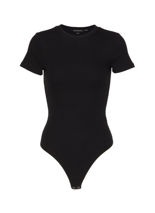 Main View - Click To Enlarge - GOOD AMERICAN - Crewneck Rib Fitted Bodysuit