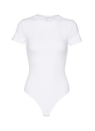 Main View - Click To Enlarge - GOOD AMERICAN - Crewneck Rib Fitted Bodysuit