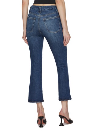 Back View - Click To Enlarge - GOOD AMERICAN - Good Legs Medium Washed Cropped Mini Boot Jeans