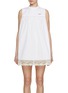 Main View - Click To Enlarge - WE11DONE - Sequined Lace Hem Cotton Dress