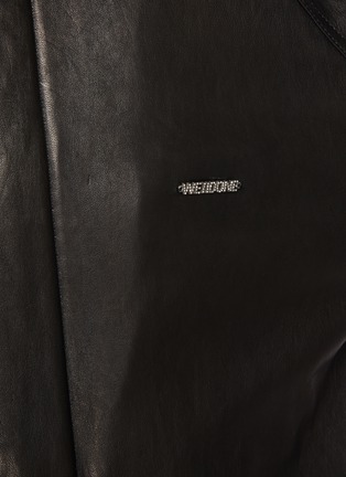  - WE11DONE - Chest Logo Leather Jacket