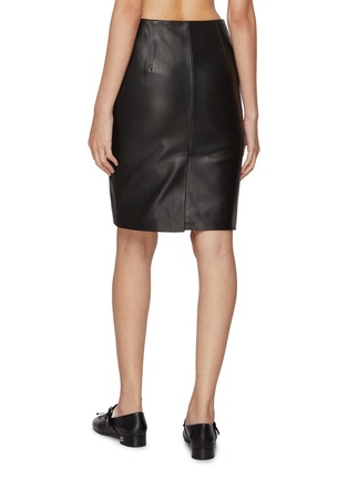 Back View - Click To Enlarge - WE11DONE - Lambskin Leather H-Line Skirt