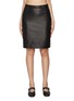 Main View - Click To Enlarge - WE11DONE - Lambskin Leather H-Line Skirt