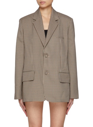 Main View - Click To Enlarge - WE11DONE - Single Breasted Chequered Blazer