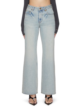 Main View - Click To Enlarge - WE11DONE - Cotton Flared Leg Jeans