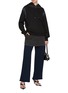 Figure View - Click To Enlarge - WE11DONE - Contrast Layer Cotton Pants