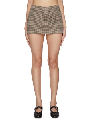 Main View - Click To Enlarge - WE11DONE - Checkered Mini Skirt