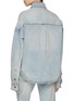 Back View - Click To Enlarge - WE11DONE - Loose Fit Light Wash Denim Shirt