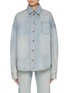 Main View - Click To Enlarge - WE11DONE - Loose Fit Light Wash Denim Shirt