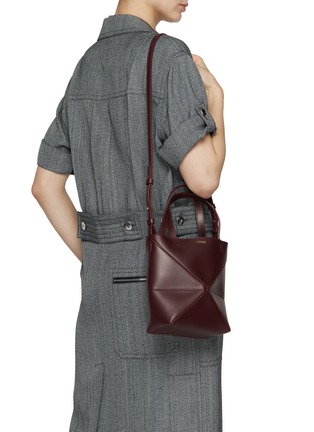 Figure View - Click To Enlarge - LOEWE - Mini Puzzle Fold Leather Tote Bag