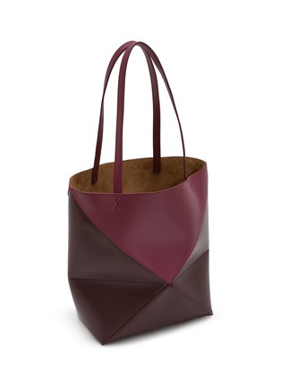 Detail View - Click To Enlarge - LOEWE - Medium Puzzle Fold Bicolour Leather Tote Bag