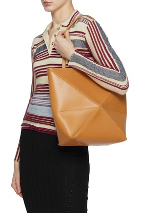Figure View - Click To Enlarge - LOEWE - Medium Puzzle Fold Leather Tote Bag