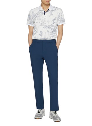 Figure View - Click To Enlarge - SOUTHCAPE - Floral Print Polo Shirt