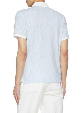 Back View - Click To Enlarge - SOUTHCAPE - Allover Monogram Polo Shirt