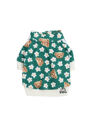 Main View - Click To Enlarge - ITSDOG - Small Teddy Blossom Jersey — Green