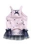 Back View - Click To Enlarge - ITSDOG - Medium Heart Cubic Dog Tutu Dress — Lavender