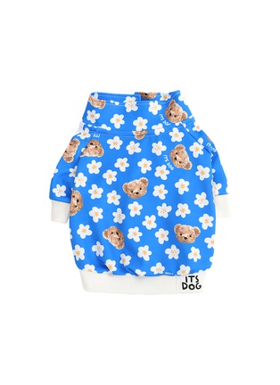 Main View - Click To Enlarge - ITSDOG - Small Teddy Blossom Jersey — Blue