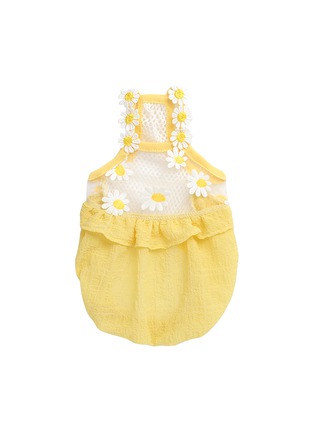 Main View - Click To Enlarge - ITSDOG - Small Daisy Balloon Dog Dress — Yellow