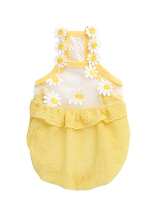 Main View - Click To Enlarge - ITSDOG - Medium Daisy Balloon Dog Dress — Yellow