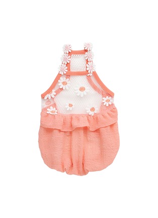 Main View - Click To Enlarge - ITSDOG - Small Daisy Balloon Dog Dress — Pink