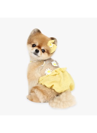 Detail View - Click To Enlarge - ITSDOG - Large Daisy Balloon Dog Dress — Yellow