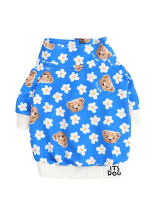 Main View - Click To Enlarge - ITSDOG - Large Teddy Blossom Jersey — Blue