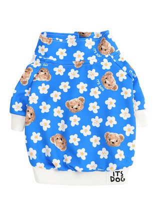 Main View - Click To Enlarge - ITSDOG - Extra Large Teddy Blossom Jersey — Blue