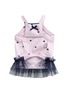 Back View - Click To Enlarge - ITSDOG - Small/Medium Heart Cubic Dog Tutu Dress — Lavender