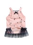 Back View - Click To Enlarge - ITSDOG - Small/Medium Heart Cubic Dog Tutu Dress — Pink