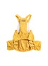 Back View - Click To Enlarge - ITSDOG - Small/Medium My Bear Pumpkin Corduroy Pants — Yellow