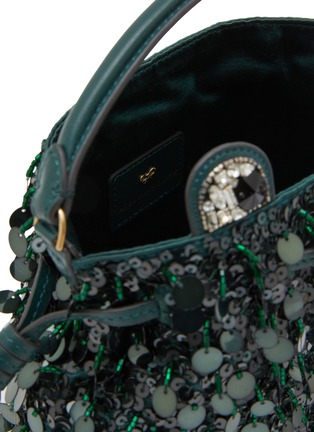 Detail View - Click To Enlarge - ANYA HINDMARCH - Recycled Satin Frog Crossbody Bag