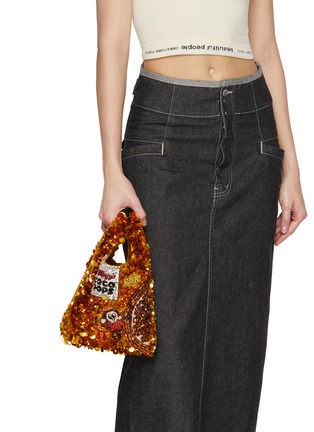 Figure View - Click To Enlarge - ANYA HINDMARCH - Mini Coco Pops Sequined Recycled Satin Tote Bag