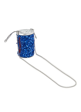 Detail View - Click To Enlarge - ANYA HINDMARCH - Mini Ever Ready Sequined Recycled Satin Bucket Bag