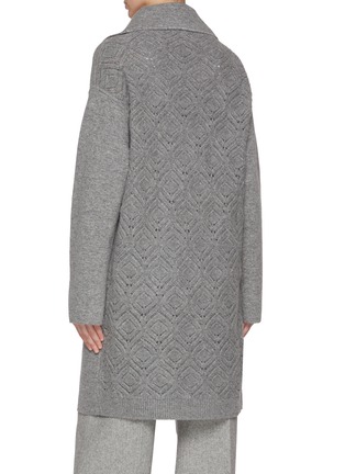 Back View - Click To Enlarge - BRUNO MANETTI - Diamond Pattern Back Long Coat