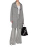 Figure View - Click To Enlarge - BRUNO MANETTI - Diamond Pattern Back Long Coat