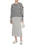 Figure View - Click To Enlarge - BRUNO MANETTI - A-Line Wool Cashmere Ribbed Knit Skirt