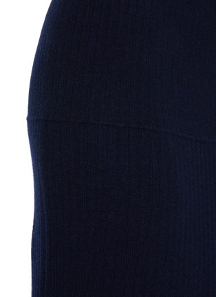  - BRUNO MANETTI - A-Line Wool Cashmere Ribbed Knit Skirt