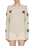 Main View - Click To Enlarge - BRUNO MANETTI - Floral Embroidery Wool Cashmere Knit Sweater