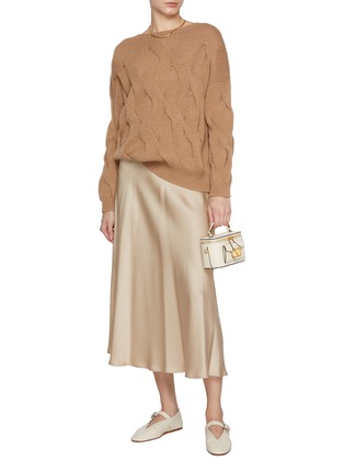 Figure View - Click To Enlarge - BRUNO MANETTI - Cable Knit Cashmere Sweater