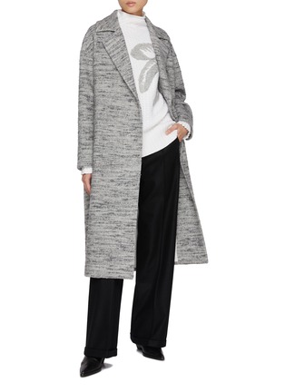 Figure View - Click To Enlarge - KITON - Belted Wool Cashmere Melange Coat