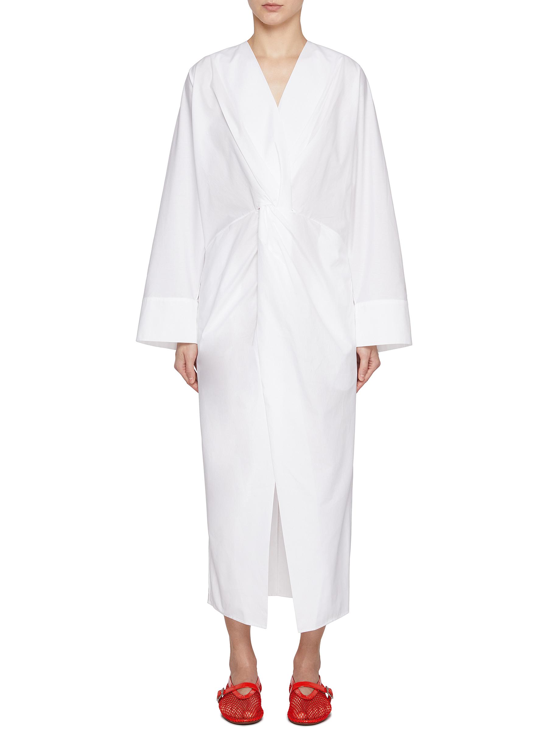 TOVE | Ailin V-Neck Gathered Cotton Dress | Women | Lane Crawford