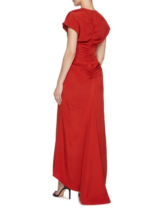 Back View - Click To Enlarge - TOVE - Nevaeh Cap Sleeve Silk Blend Maxi Dress