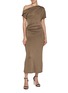 Figure View - Click To Enlarge - TOVE - Inez Draped Asymmetrical Maxi Dress