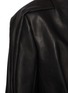  - RICK OWENS  - Long Leather Officer Blazer Jacket