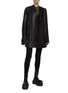 Figure View - Click To Enlarge - RICK OWENS  - Long Leather Officer Blazer Jacket