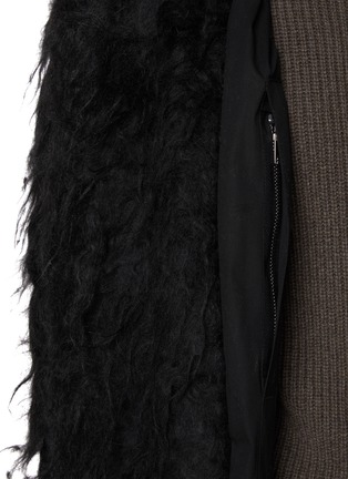  - RICK OWENS  - Hairy Textured Wool Silk Short Cape