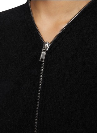  - RICK OWENS  - Klaus Cropped Knit Hoodie