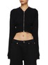 Main View - Click To Enlarge - RICK OWENS  - Klaus Cropped Knit Hoodie