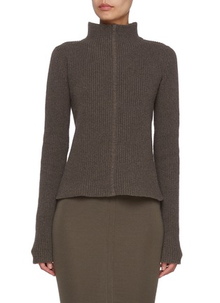 Main View - Click To Enlarge - RICK OWENS  - Ribbed Cashmere Wool Sweater